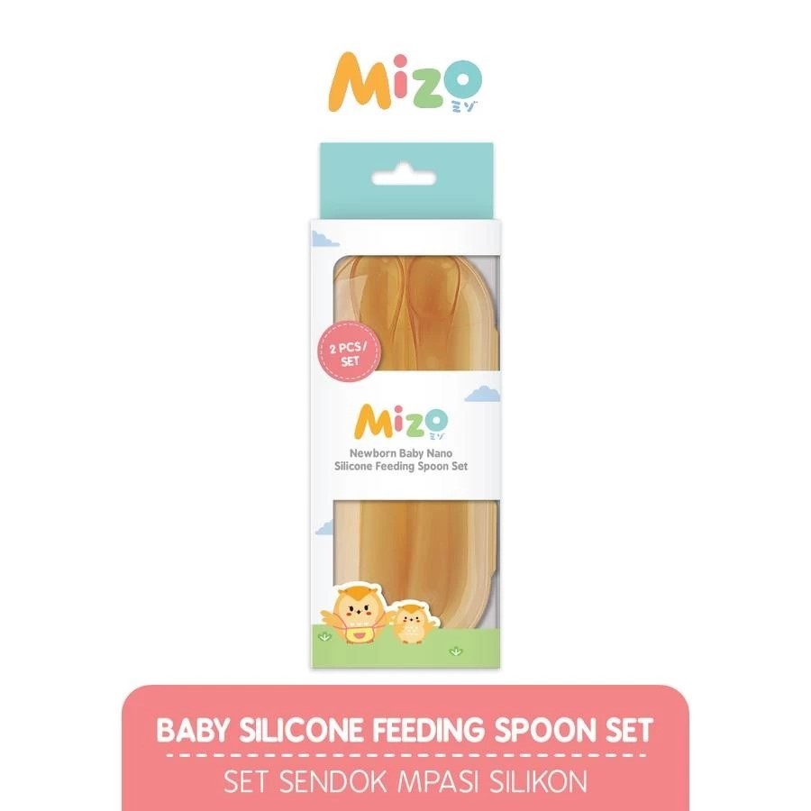 MIZO Newborn Baby Nano Soft Silicone Feeding Spoon Set
