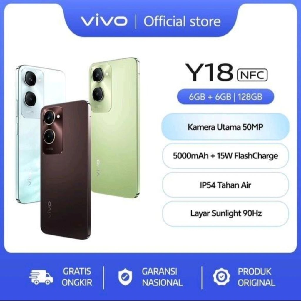 NEW/BARU VIVO Y18 RAM 6GB ROM 128GB ORIGINAL