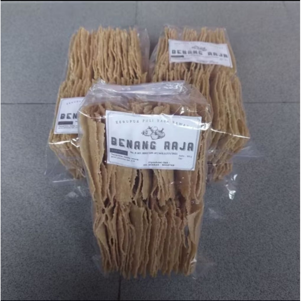 

Kerupuk Gendar / Kerupuk Puli / Krupuk Karak Merk Benang Raja mentah siap goreng Oleh oleh Khas Magetan 1 kg