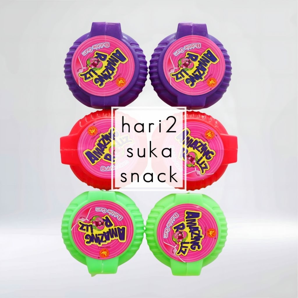 

Permen Karet Crazy Rollz / Amazing Rollz Bubble Gum Roll Meteran Viral Rasa Aneka Buah
