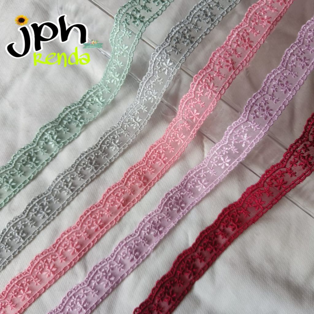Renda tile, renda tulle, renda bordir (per roll 15yard)