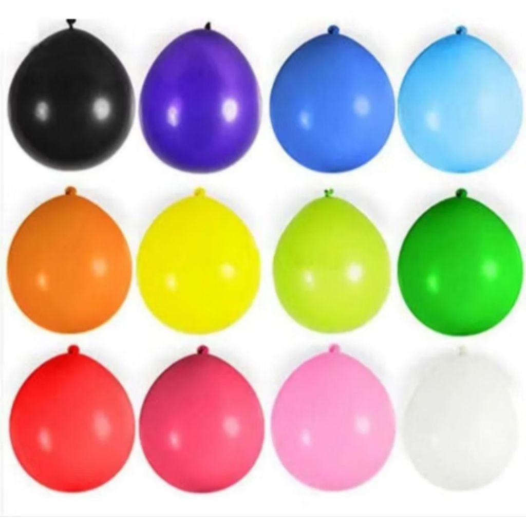 100 balon metalik - balon metalik 6 inch isi 100 pcs / 1 pak isi 100 pcs balon latex / balon metalik