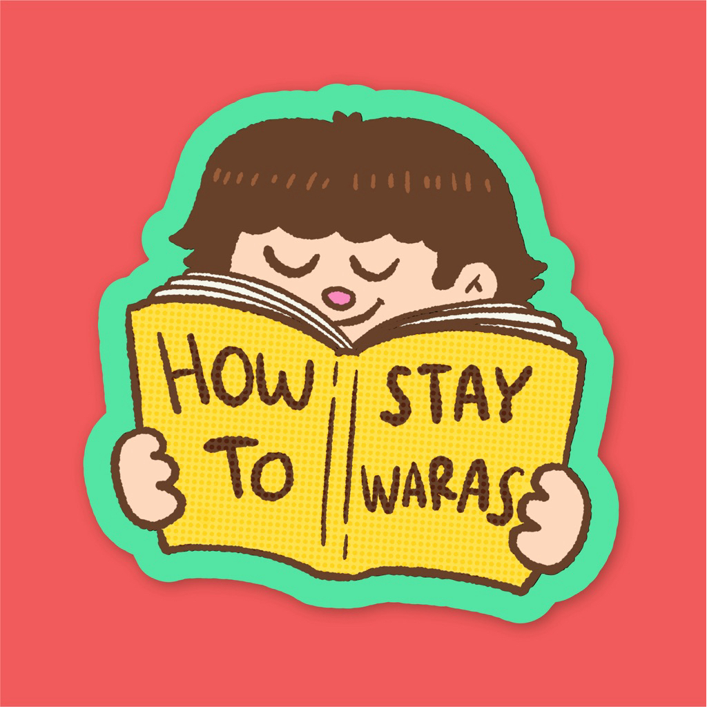 

(co min 2 pcs cek desc) groll.ce - how to stay waras die cut sticker/stiker