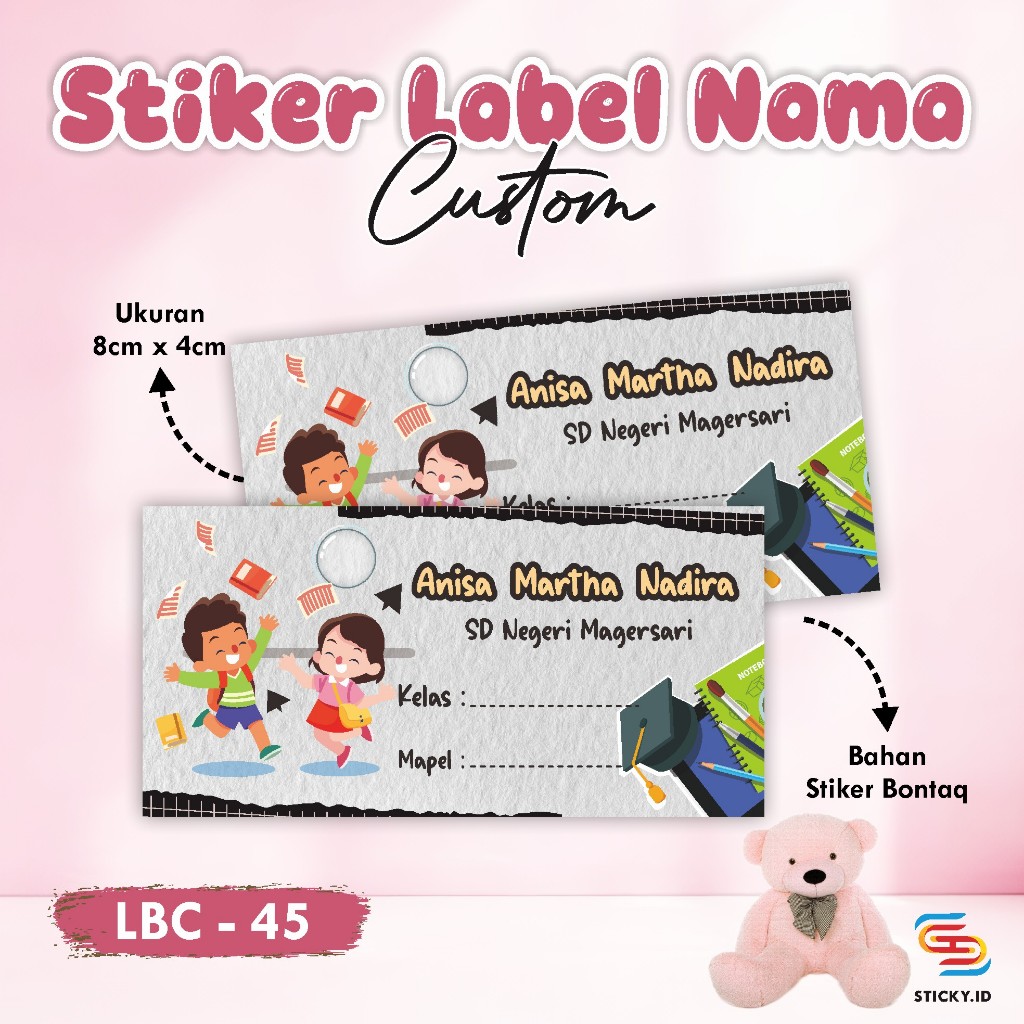 

LABEL BUKU CUSTOM - STIKER LABEL BUKU - STIKER BUKU PELAJARAN
