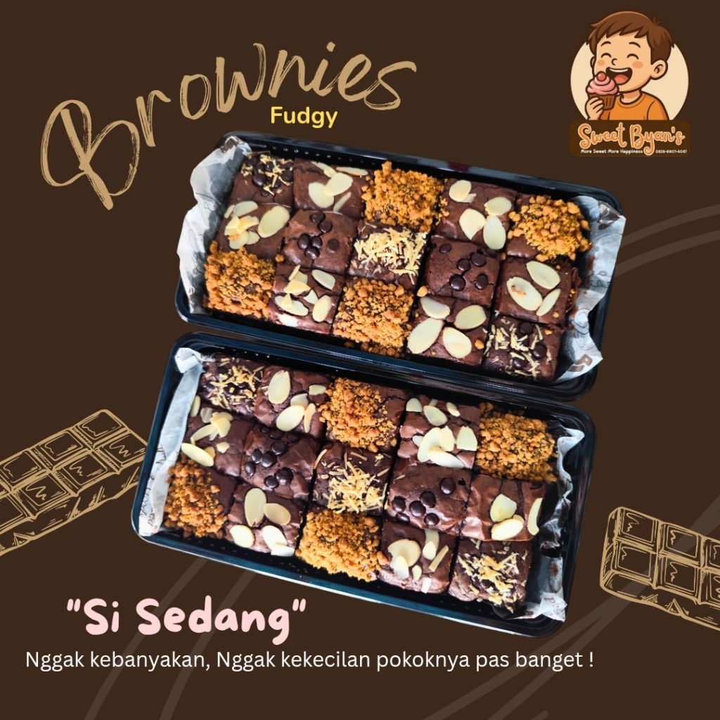 

Brownies Fudgy Si Sedang (20x10) Sweet Byans