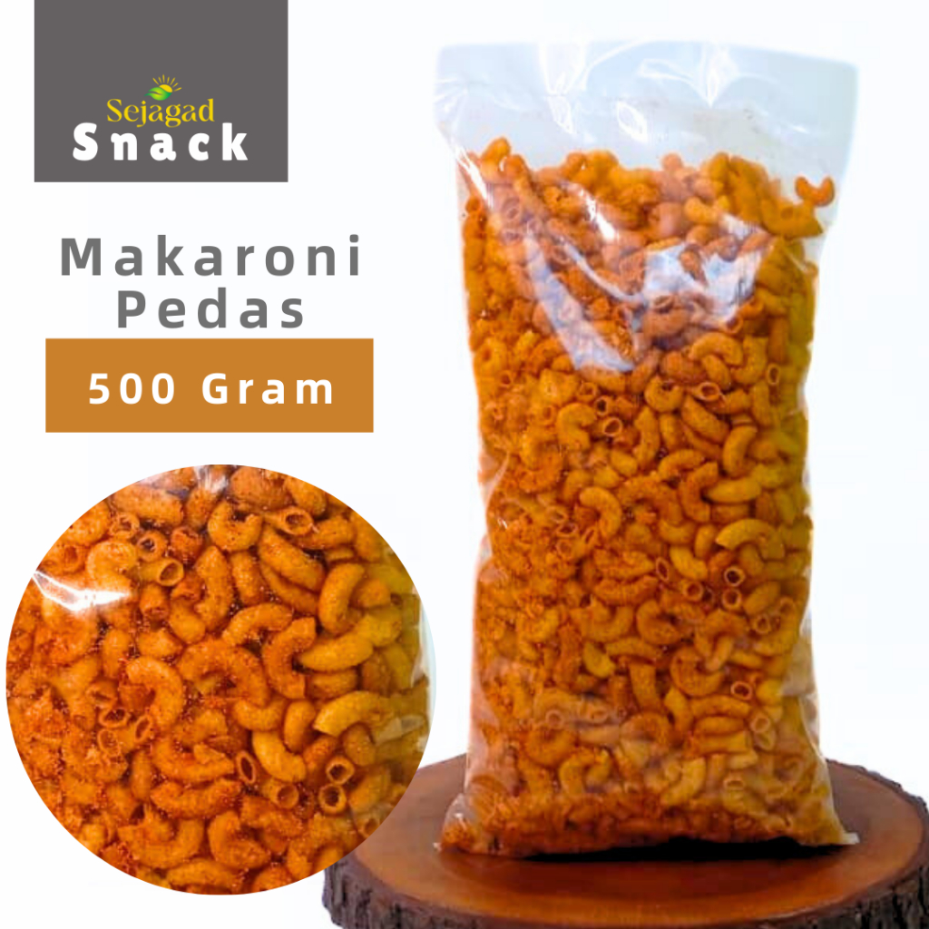 

Sejagad Makaroni Pedas Cemilan Pedas Gurih Makaroni Bantat 500gr