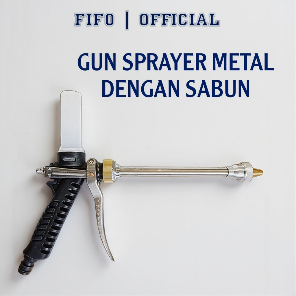 SEMPROTAN AIR DENGAN WADAH SABUN METAL/STIK / GUN SPRAYER CUCI MOBIL + TABUNG SABUN/ STIK SANCHIN