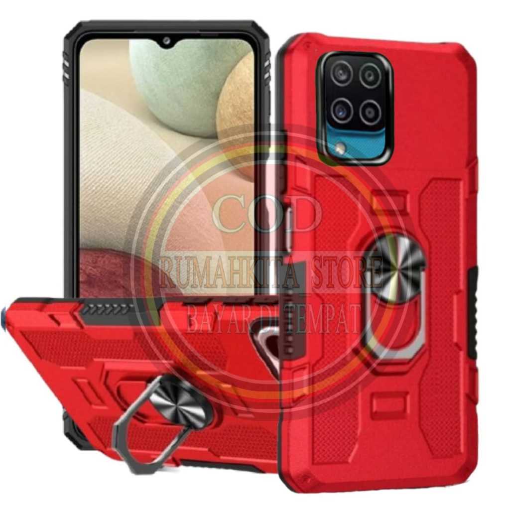 CASING HP SAMSUNG GALAXY A12/M12 CASE ROBOT HIT EYE RING KICK STANDING HARDCASE ROBOT ARMOR
