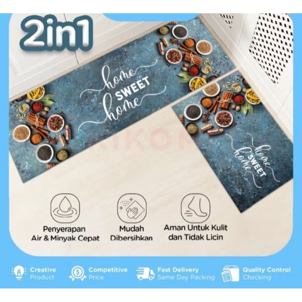 Keset Alas Kaki Dapur 2 in 1