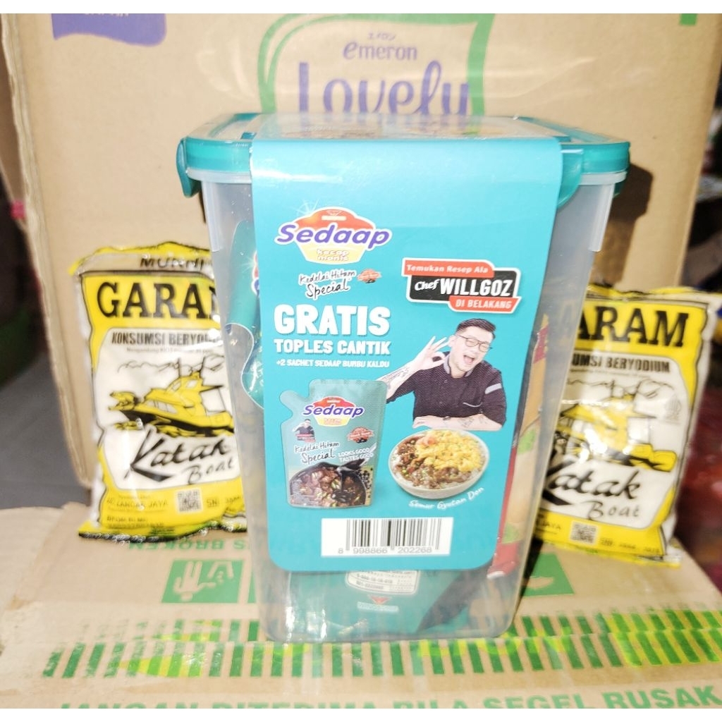 

kecap sedap exp2027 725gr free toples free garam 1pcs)