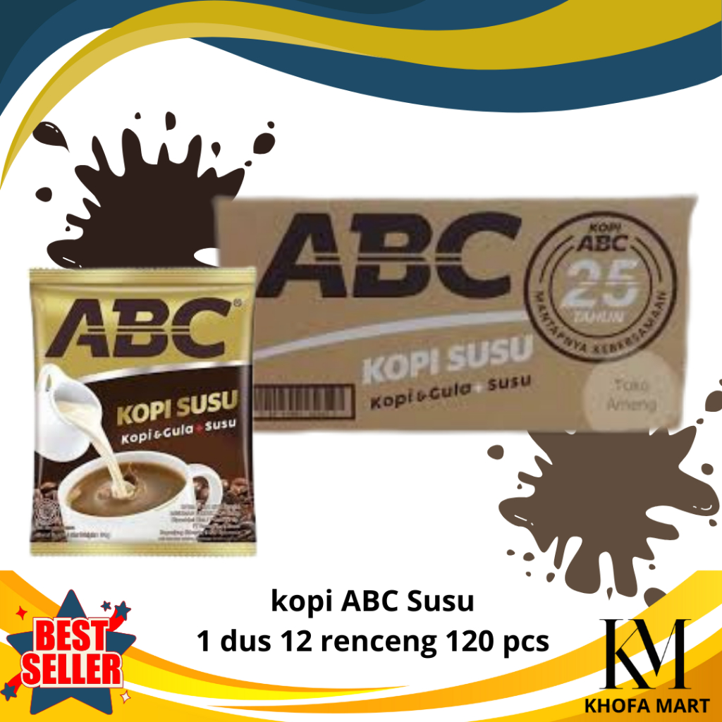 

Kopi ABC Susu | 1 Dus Isi 12 Renceng (120 Sachet) | Khofa Mart