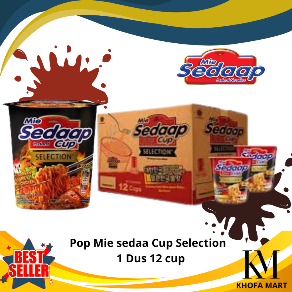 

Sedaap Cup Selection Pedas Korean Spicy Chicken | 1 Dus Isi 12 Cup | Khofa Mart