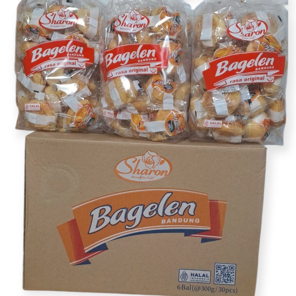 

1 dus isi 6 bungkus roti kering bagelen sharon bandung