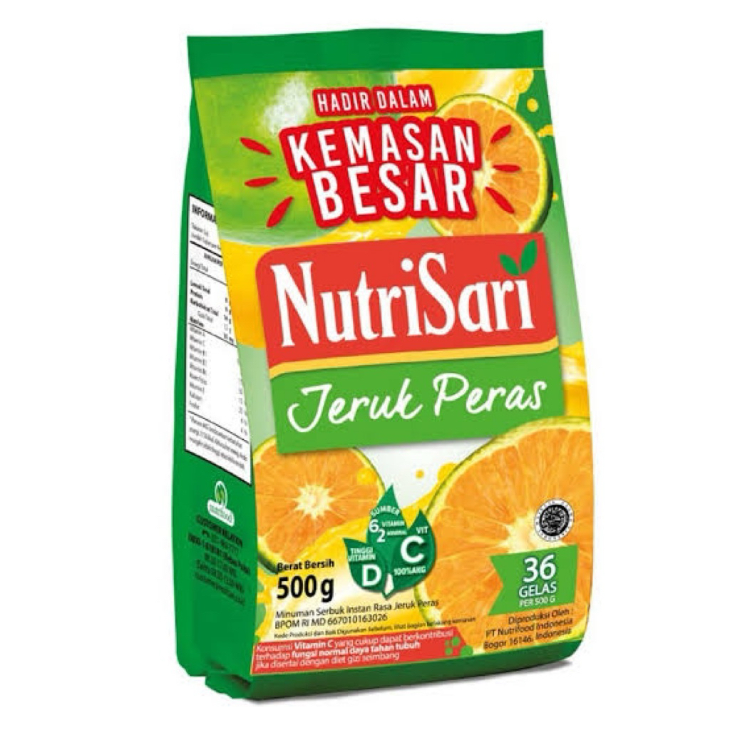 

NutriSari Jeruk Peras 500gr Kemasan Besar