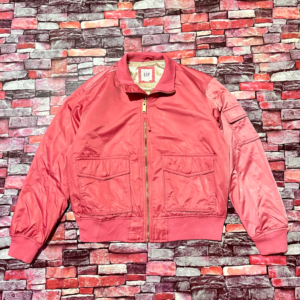 Jaket bomber wanita Gap ( Size M || lebar dada 57 CM Panjang 58 CM )