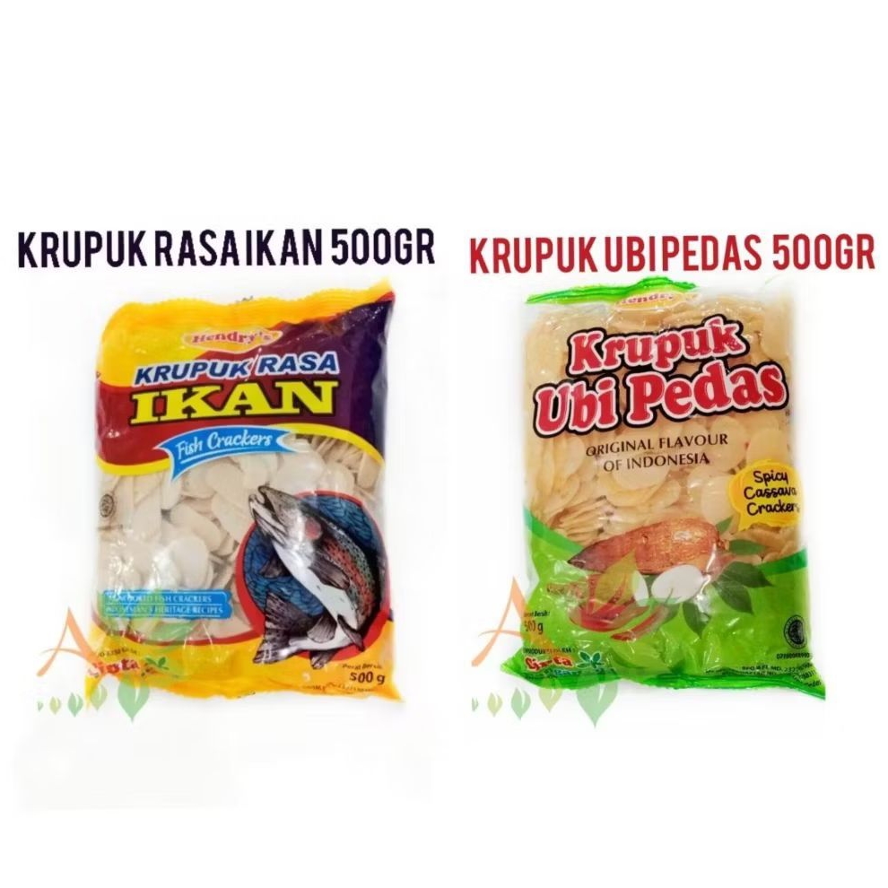 

Krupuk Ikan dan Ubi Pedas cap Hendry's 500gr