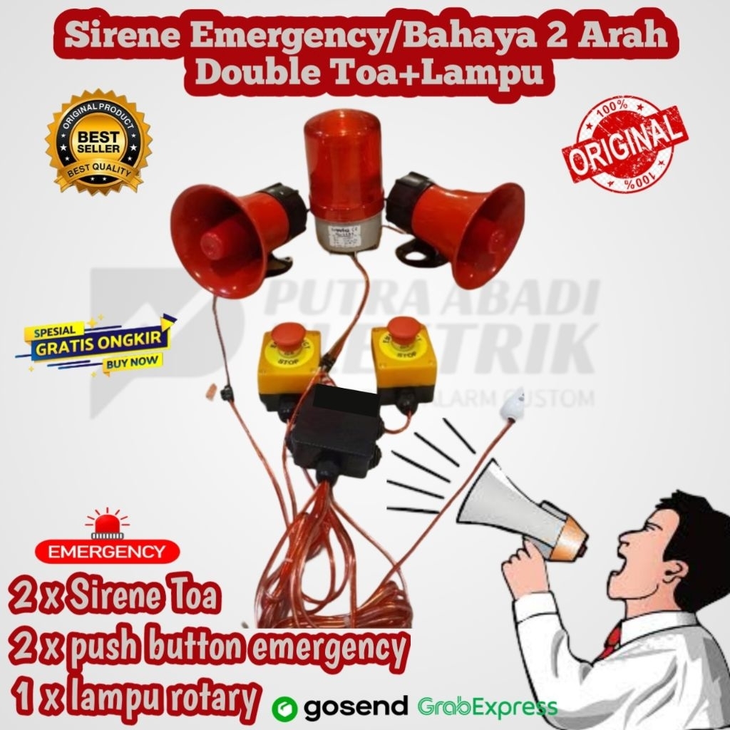 Toa sirene peresmian gedung Dll.AC 220volt bell Toa Sirene kebakaran siap pakai
