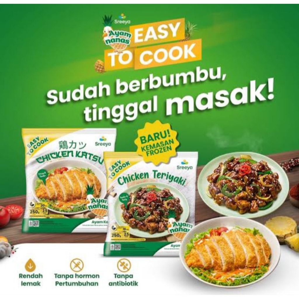 

Sreeya Chicken Katsu dan Teriyaki 250gr Frozen Makanan Beku Sreya Ayam Bekal Anak Praktis Goreng Tumis 250 gr