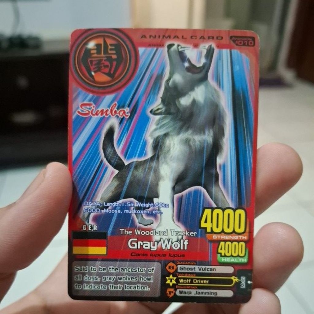 Animal Kaiser Promo Card Simba GRAY WOLF