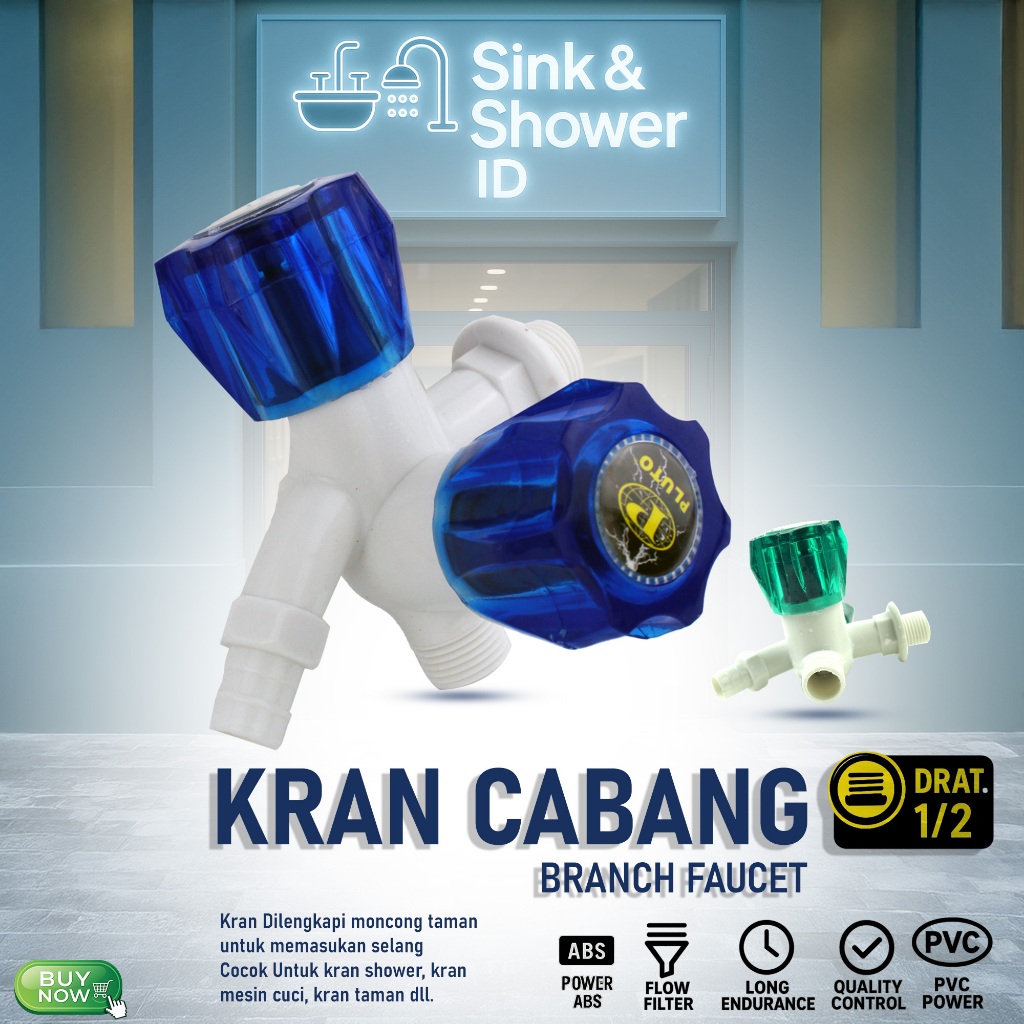 kran Cabang PVC / keran Cabang Kran Double PVC