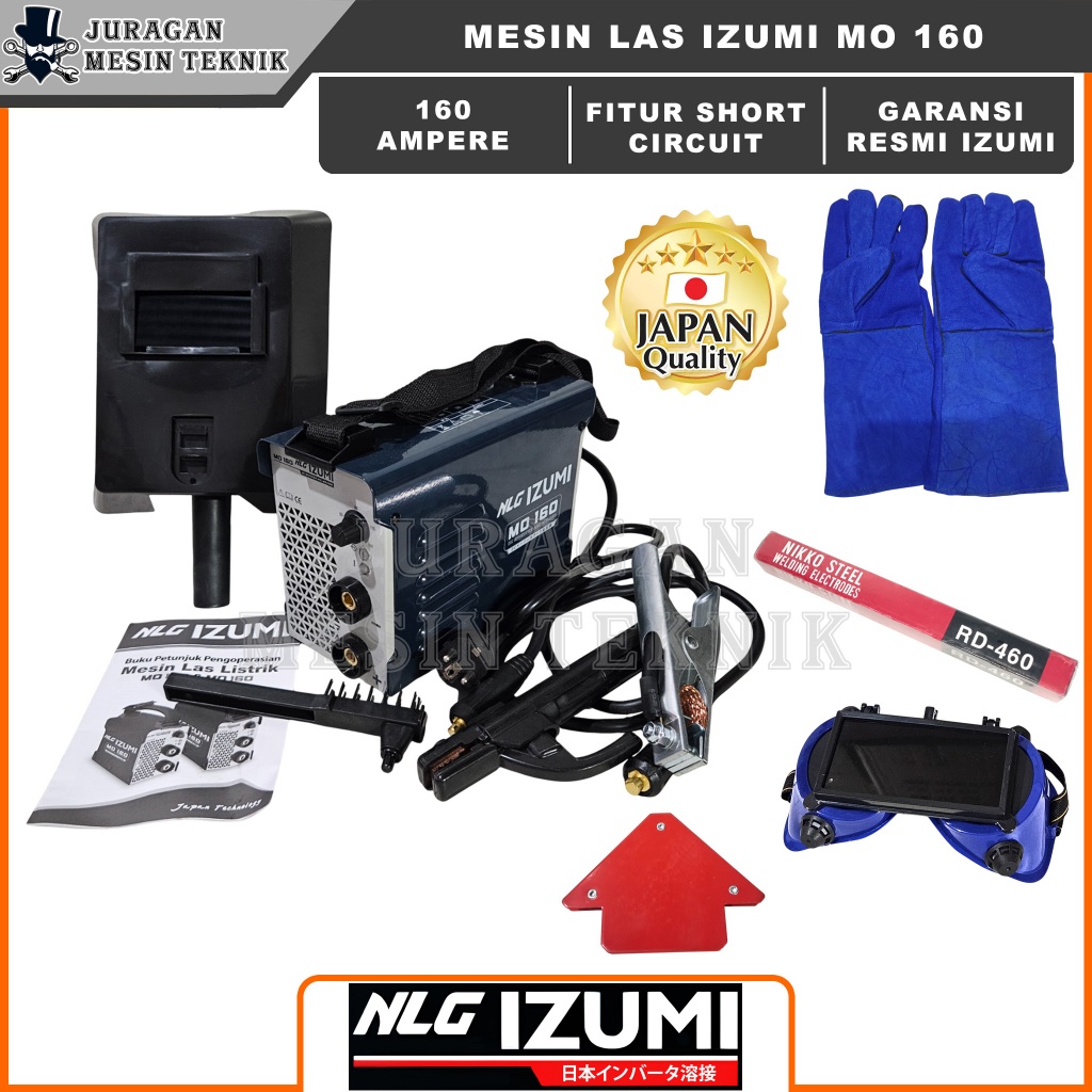Paket Komplit Mesin Trafo Las Inverter Izumi MO 160