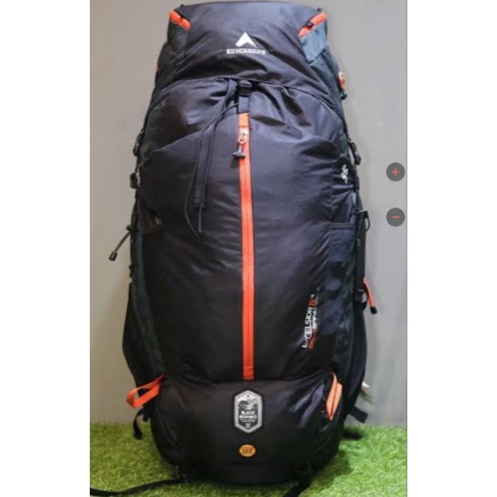Eiger Excelsior Black Borneo 75+15L