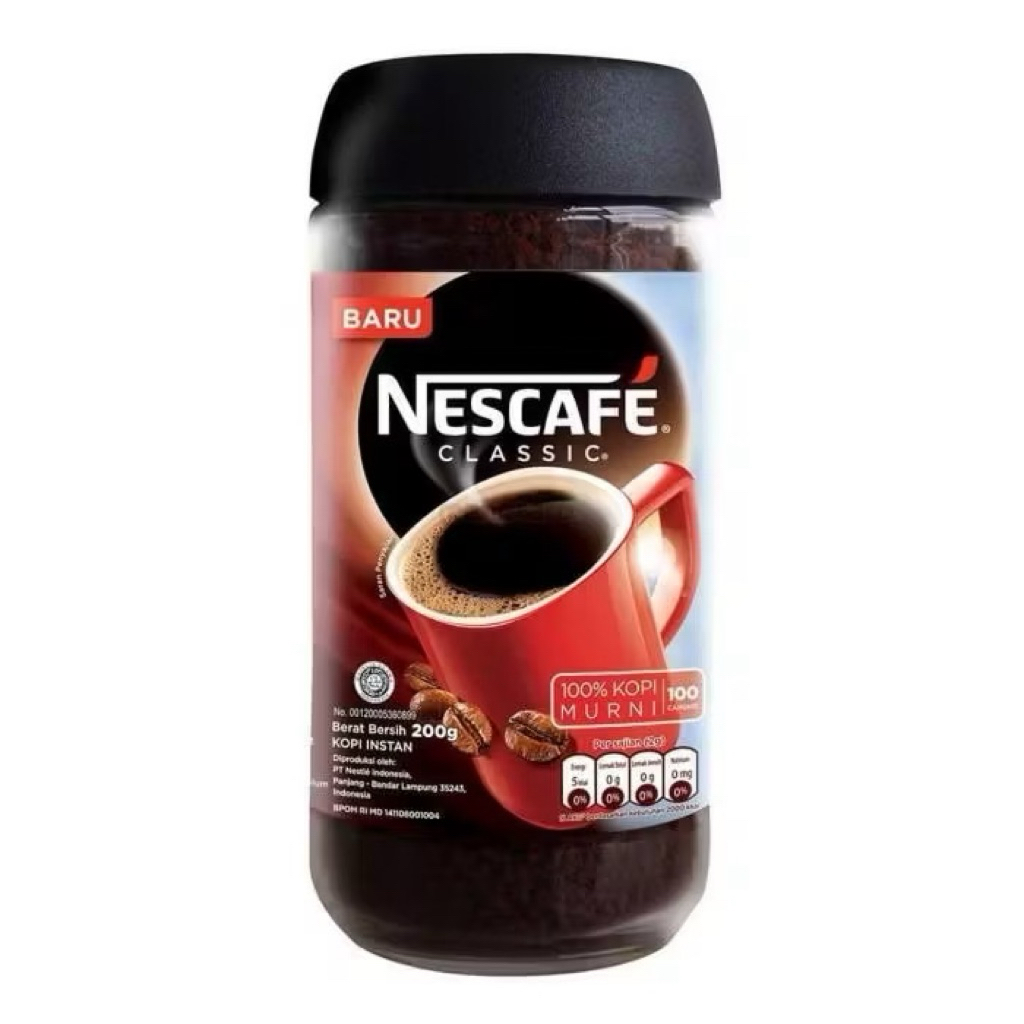 

NESCAFE Classic Kopi Instan Kopi Hitam Jar 200 gr