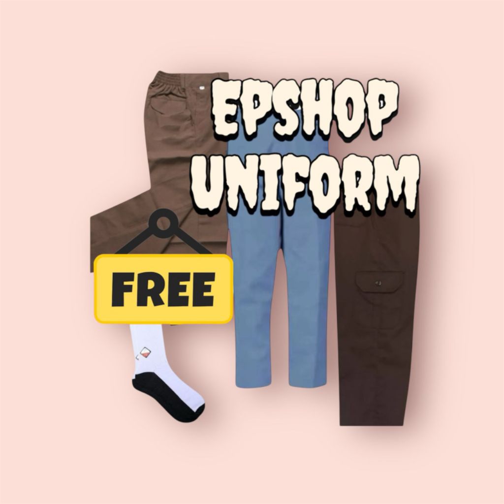 Celana sma panjang. warna abu abu dan coklat seragam sekolah sma. Pria Nyaman