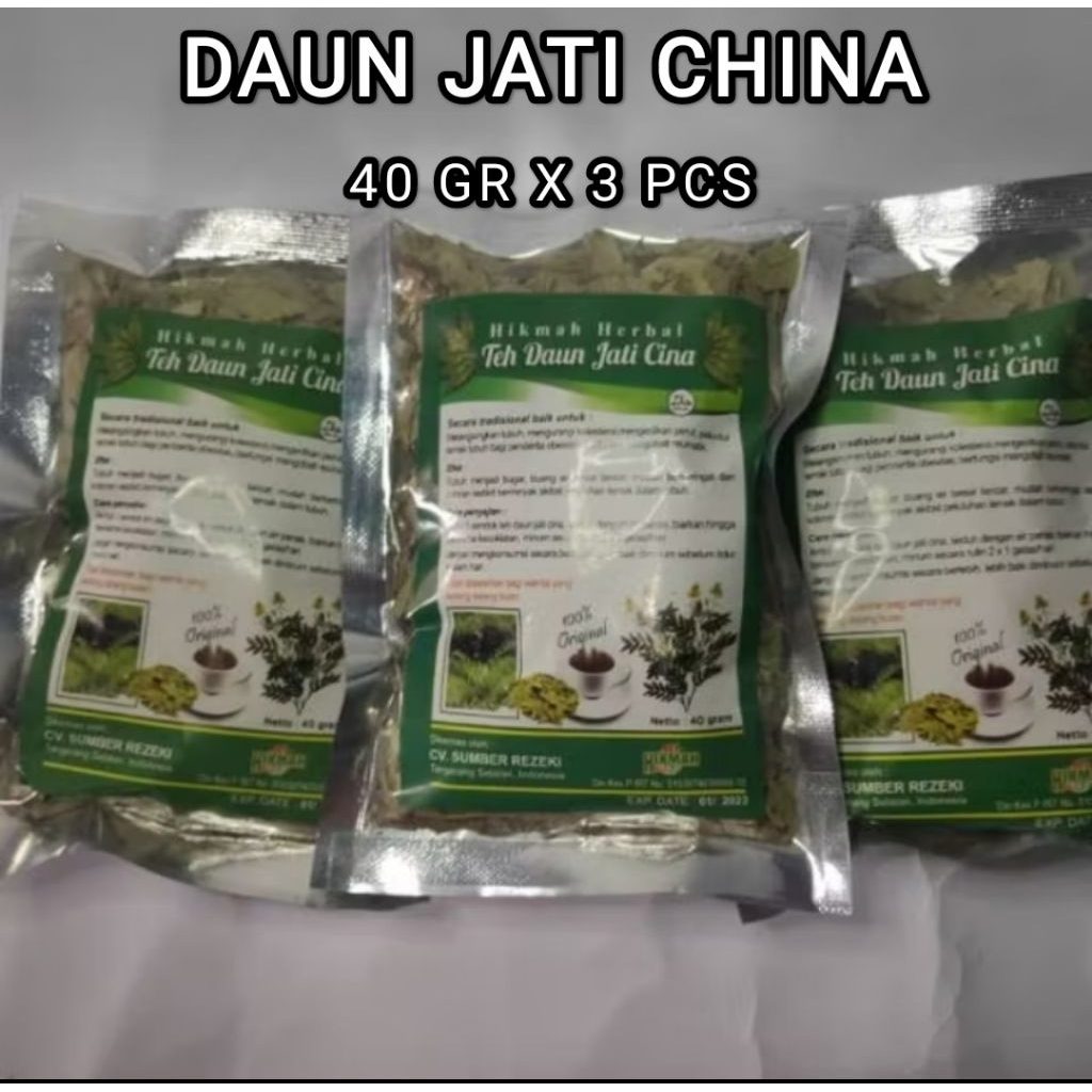 

PROMO - DAUNTEH JATI CHINA 3 BUNGKUS _ PELANGSING HERBAL / 40 GR X 3 PCS Tehdaun jati cina terlaris termurah / daunteh pelangsingdiet