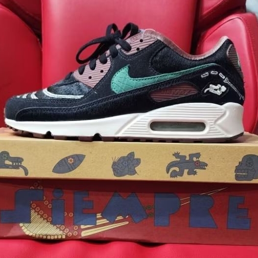 SEPATU NIKE W AIRMAX 90 SE SIEMPRE BLACK NOISE RARE ITEM