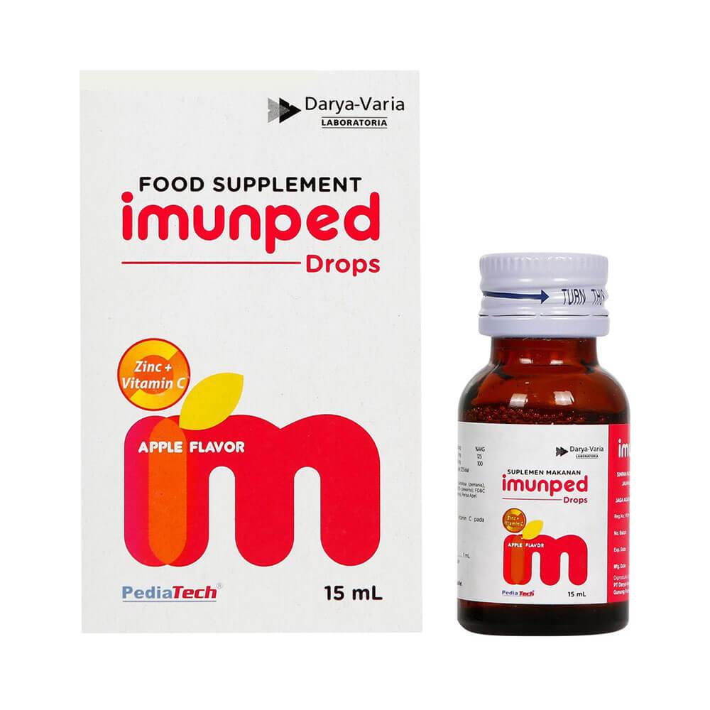 IMUNPED DROPS 15 ML SUPLEMEN VITAMIN C DAN ZINC SULFATE UNTUK BAYI