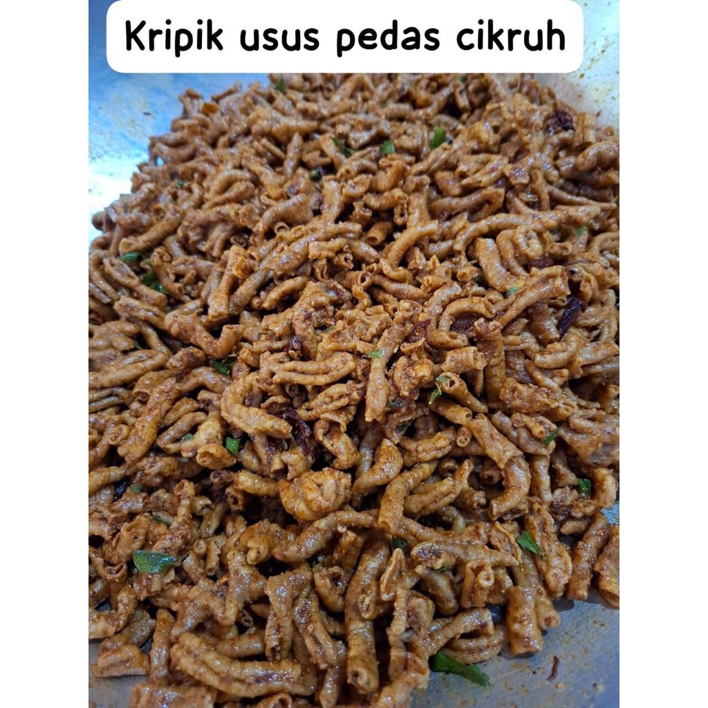 

Kripik usus pedas cikruh kemasan 250gr