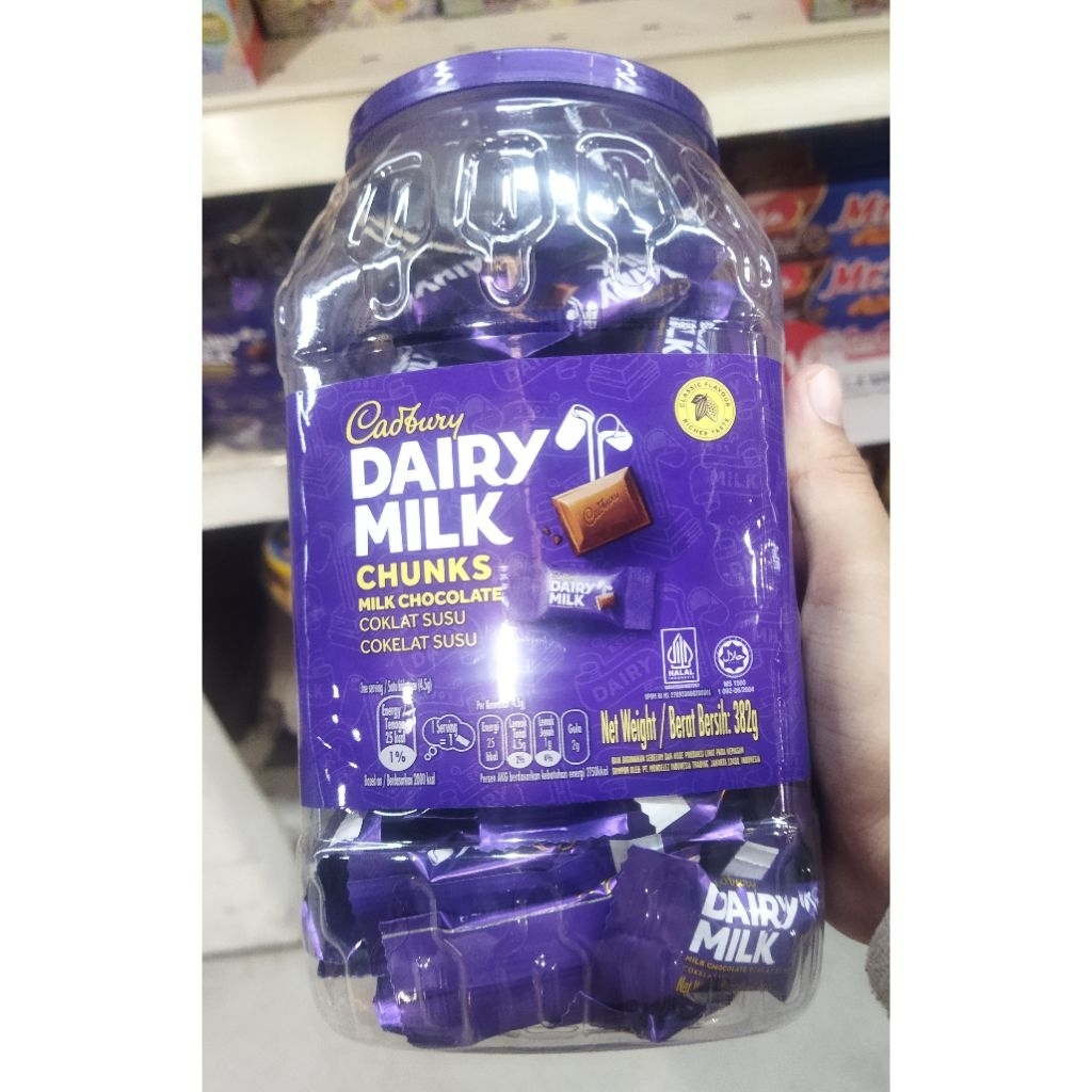 

CADBURY DAIRY MILK CHOCOLATE TOPLES 382GR