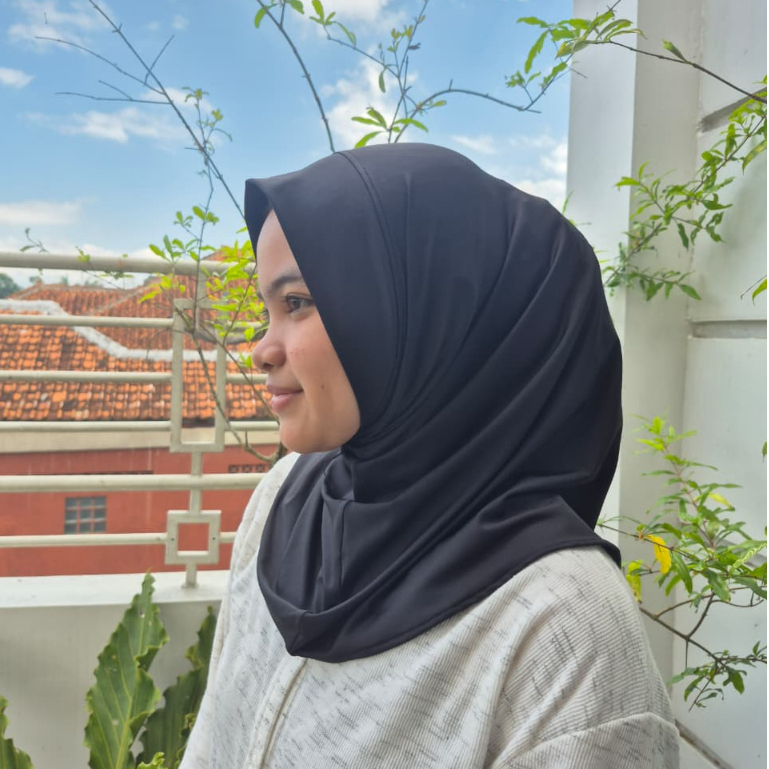 HIJAB SPORT | KERUDUNG BERGO | HIJAB SPORT PENDEK pet tanpa busa