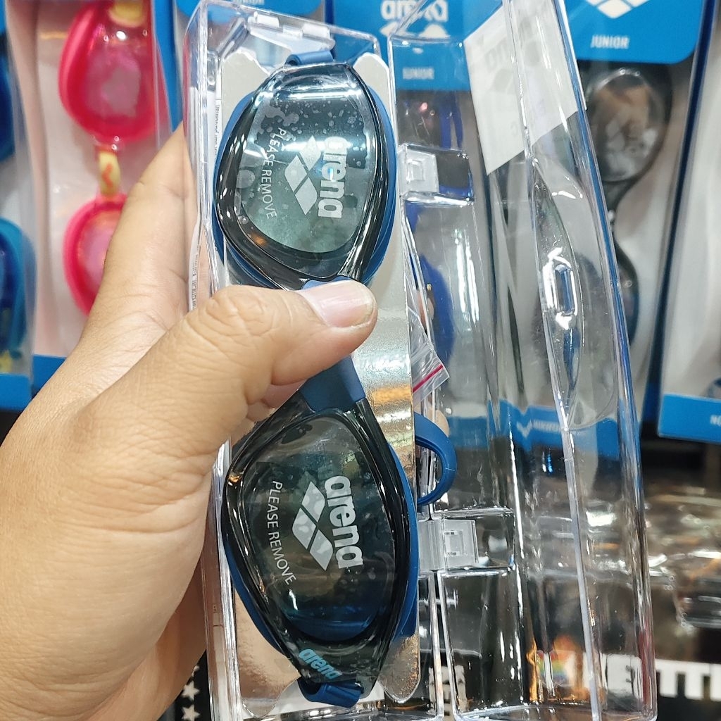 kacamata renang arena original copy arena cobra kacamata renang lensa hitam fream biru free hadcase 