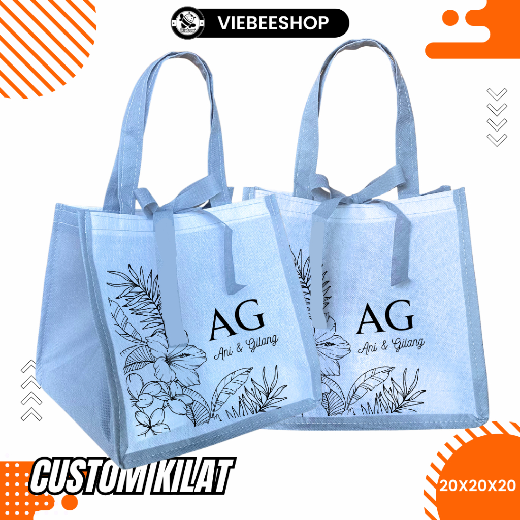 

TAS HAJATAN SPUNBOUND MUAT BOX NASI ACARA WEDDING TASYAKURAN KHITAN FREE CUSTOM NAMA TERMURAH KSP 20X20X20