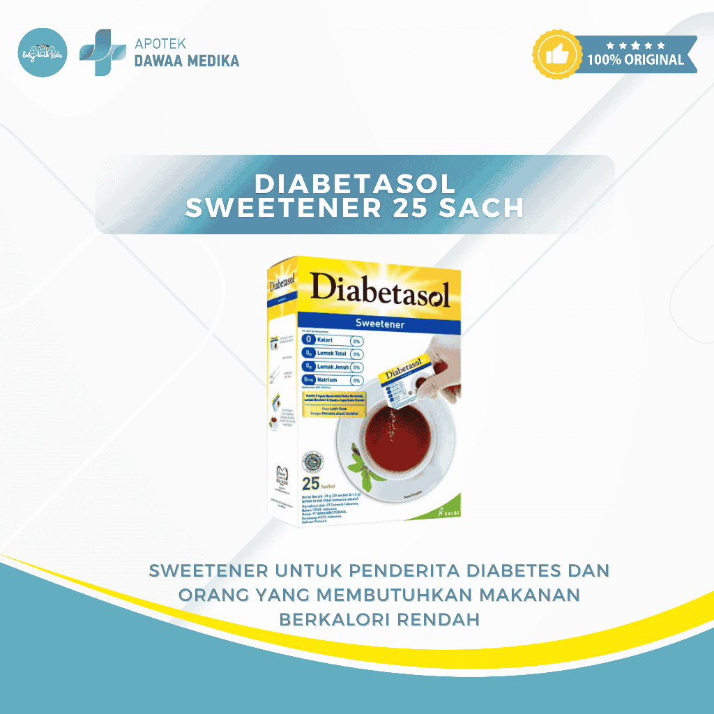 

DIABETASOL SWEETENER 25 SACH UNTUK PENDERITA DIABETES