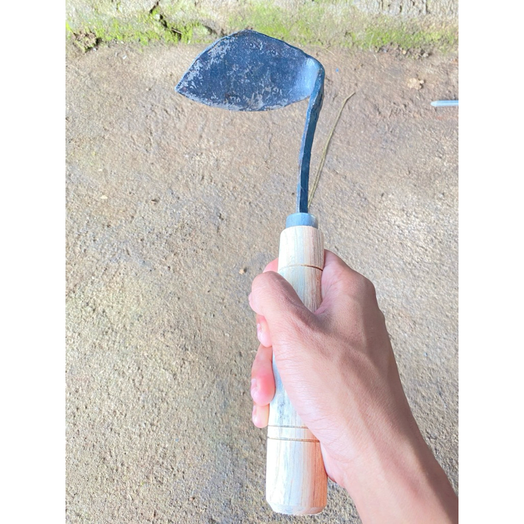 Cangkul Kecil Mini / KORET RUMPUT - Model Samping Gagang Kayu