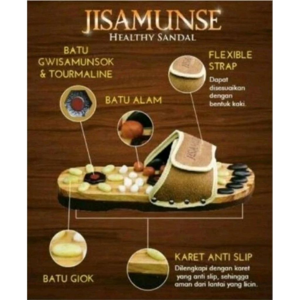 GRANDPA Jisamunse Sandal Kesehatan Sendal Akupuntur Jisamunse Size S
