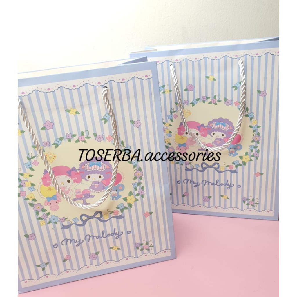 PAPPER BAG GIFT CUTE MY MELODY / PAPPER BAG KADO UKURAN SEDANG / PAPPER BAG MY MELODY