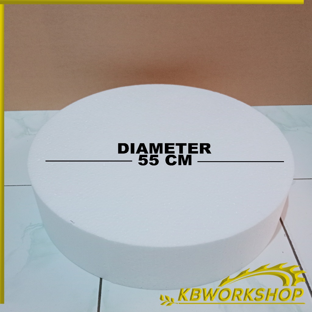 Dummy Cake Styrofoam Gabus Putih untuk Tower Snack Kue atau Art Lainya , Diameter 55cm