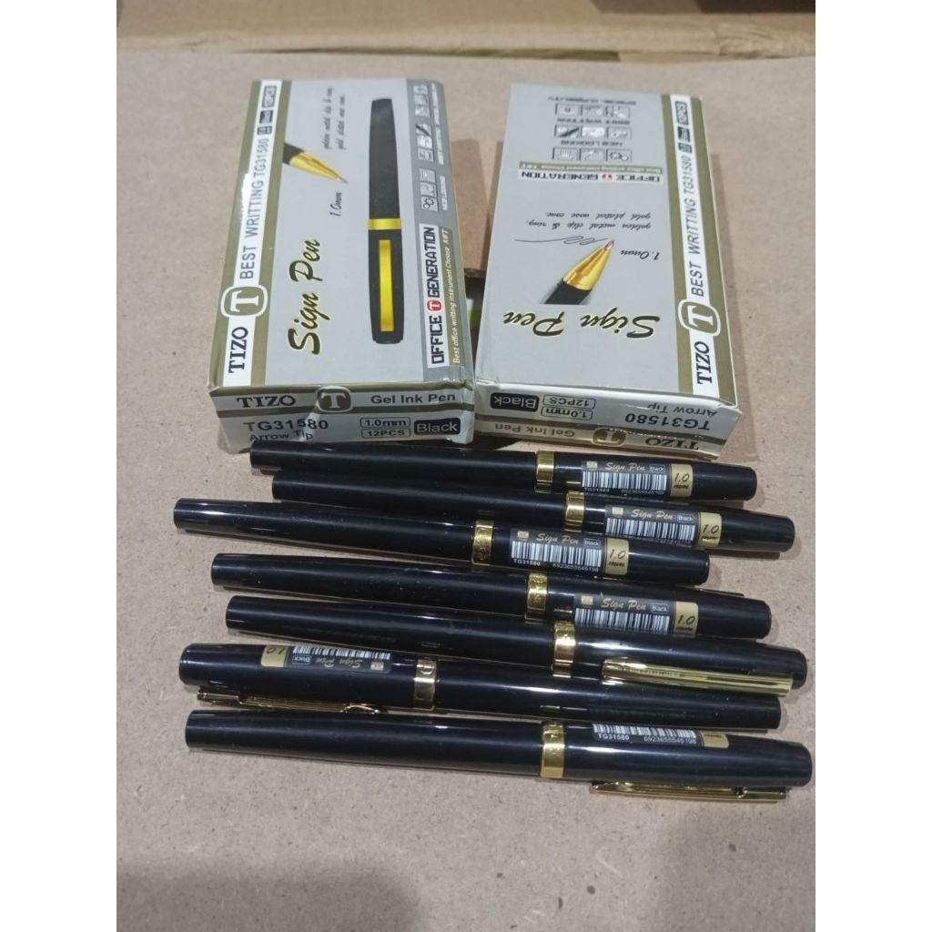 

(1pak)Pen Gel Tizo 1,0mm TG31580 Hitam/ pulpen gel tizo1,0mm/bolpoin tanda tangan tizo