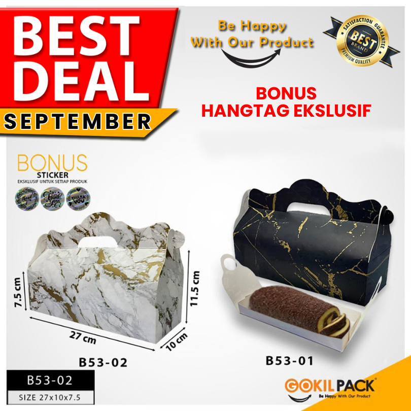 

Kotak Kue|Kotak Bolu|Gable Box|Dus Jinjing|Kotak Packaging|Tenteng B53