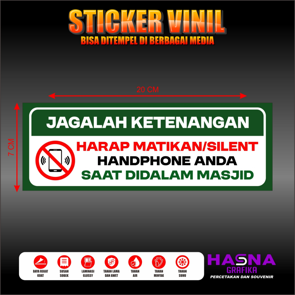 

stiker harap tenang tidak boleh berisik