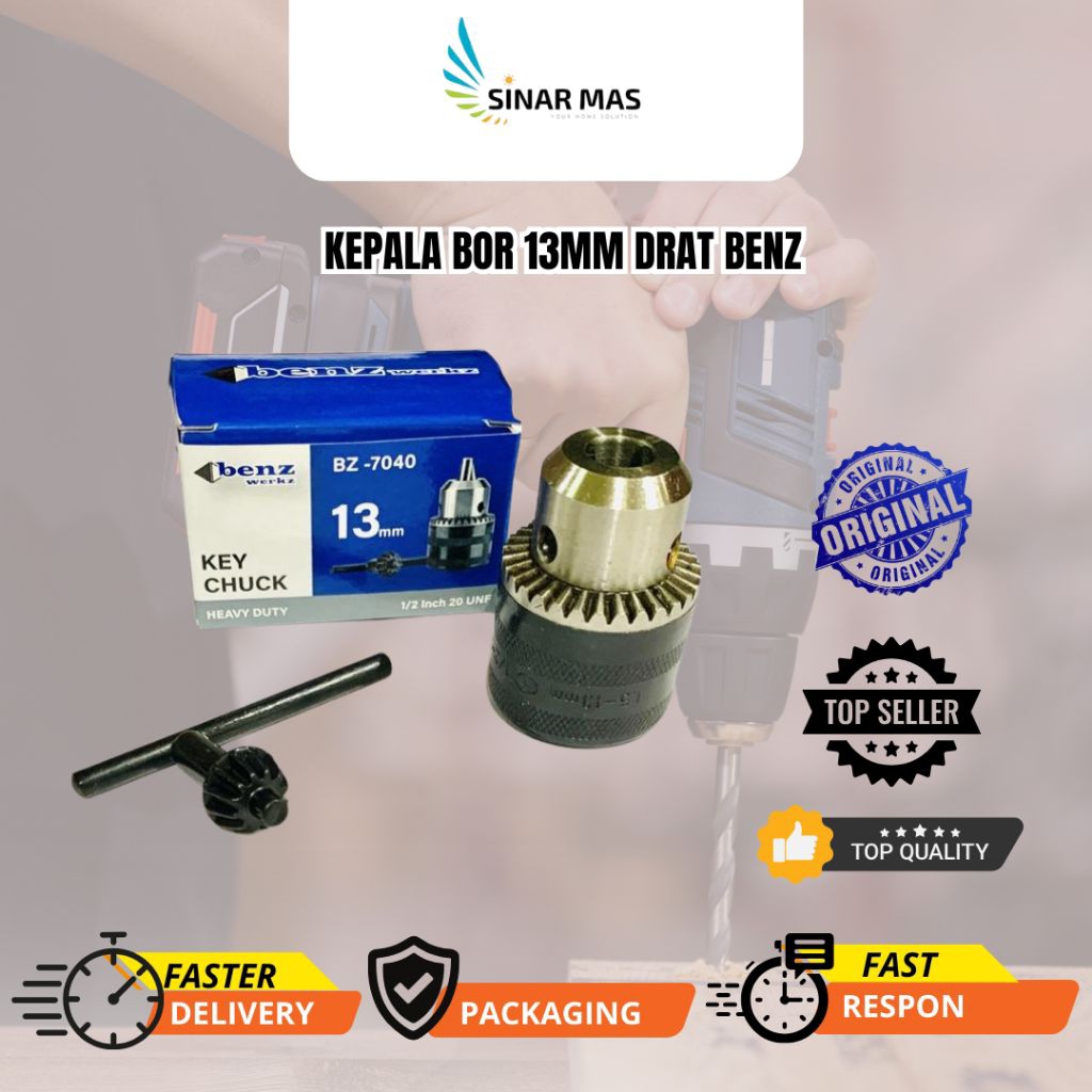 KEPALA BOR 13MM DRAT BENZ