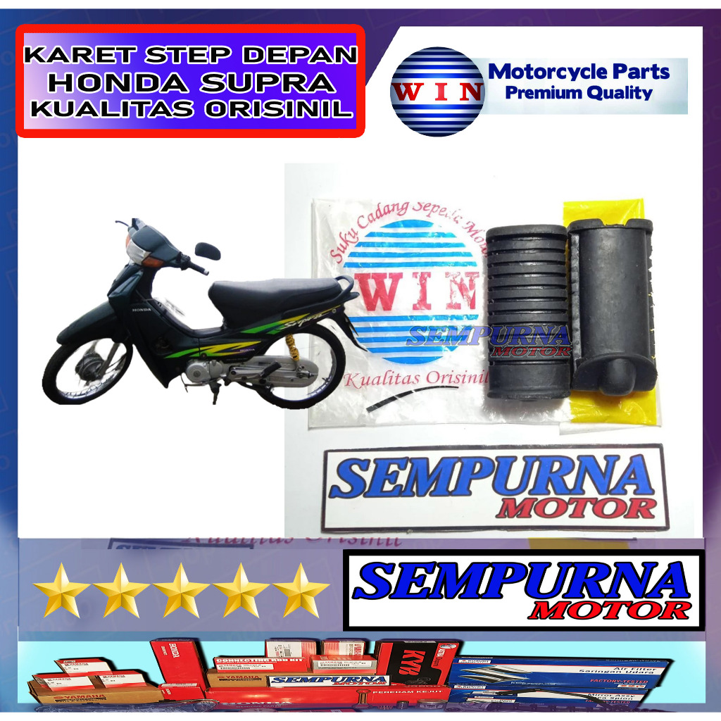 Merek Win Kualitas Original Karet Barstep Depan Supra