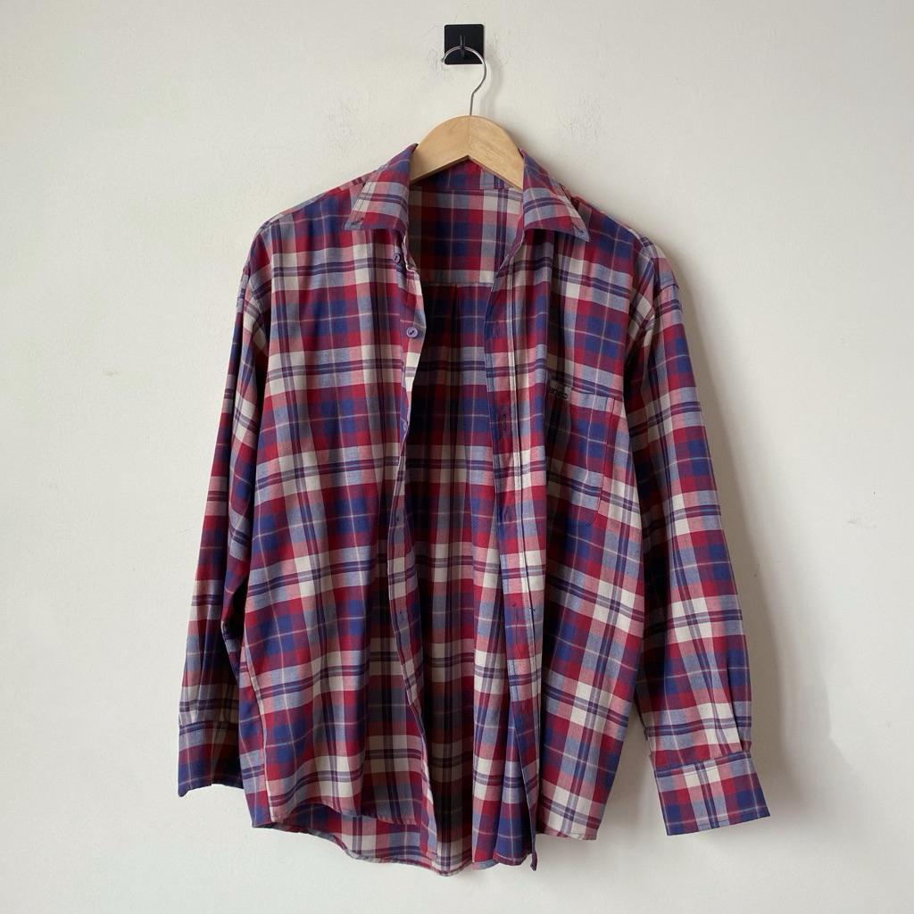 PL - Kemeja Oversize Tartan Merah