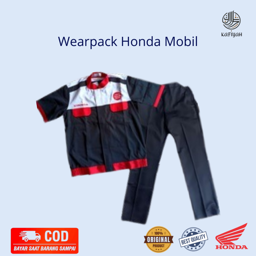 HONDA MOBIL WEARPACK (NEW) | SET MEKANIK HONDA MOBIL | BAJU CELANA MEKANIK HONDA MOBIL NEW