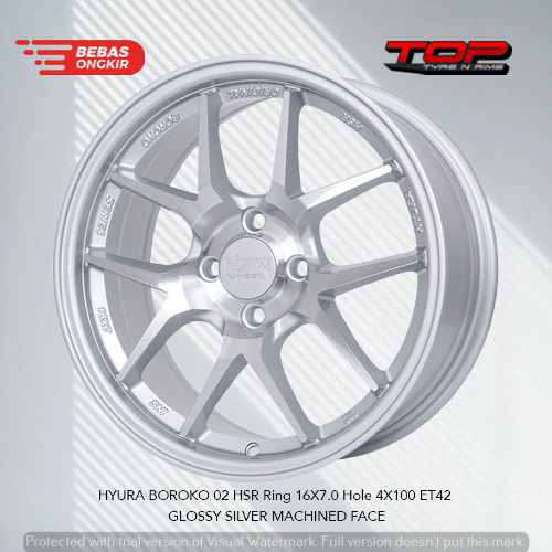 Velg Mobil Hyura HSR Ring 16 - Pelek Untuk Honda Brio Yaris Jazz R16 Termurah