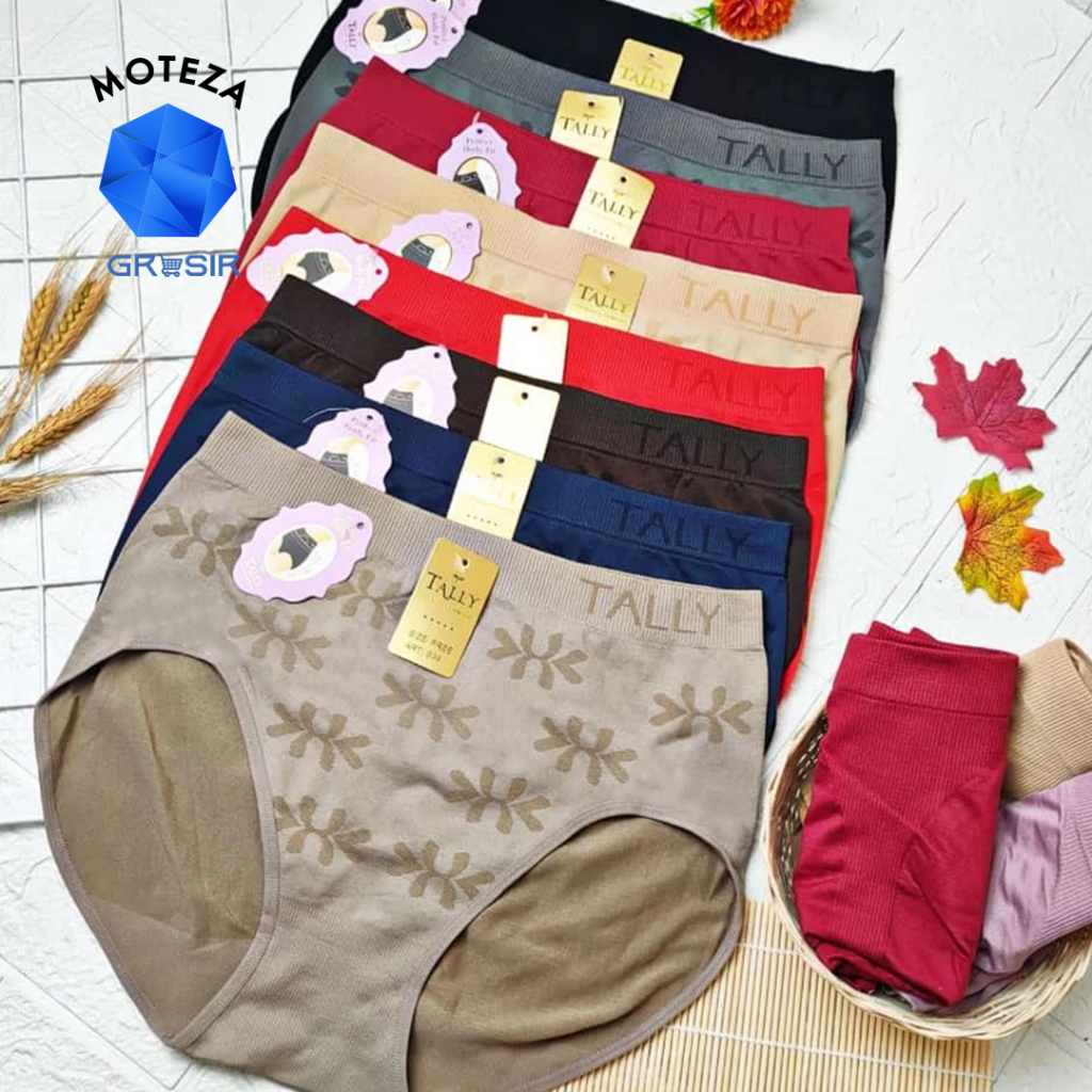 Grosir [6 pcs] [12 pcs] TALLY 839 CD Celana Dalam Jumbo Semi Corset Seamless - Celana Dalam Rajut St